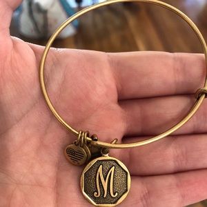 Alex and Ani gold M initial bracelet